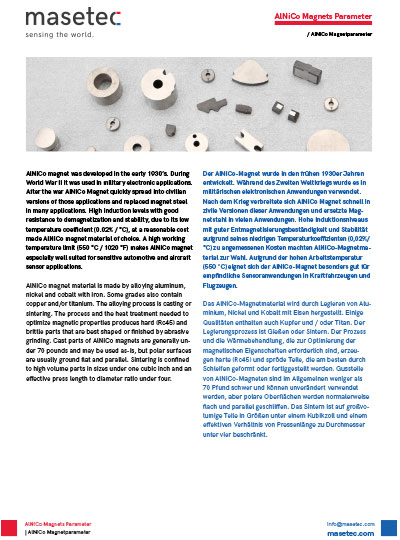 AlNiCo Parameter