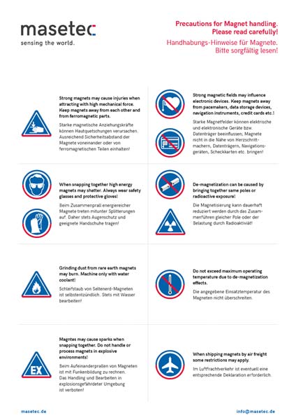 Handhabungshinweise für Magnete